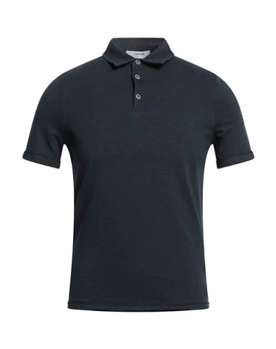 Shop Alpha Studio Man Polo Shirt Midnight Blue Size 46 Cotton