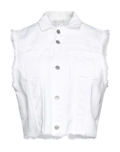 Shop Susy-mix Woman Jacket White Size S/m Cotton, Elastane