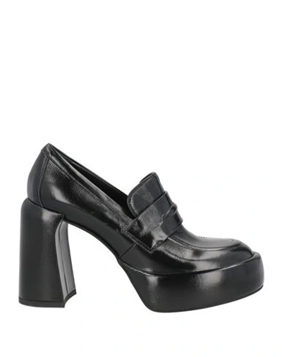 Shop Elena Iachi Woman Loafers Black Size 10 Soft Leather