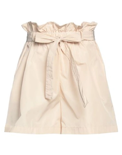 Soallure Woman Shorts & Bermuda Shorts Beige Size 4 Polyester In Beige