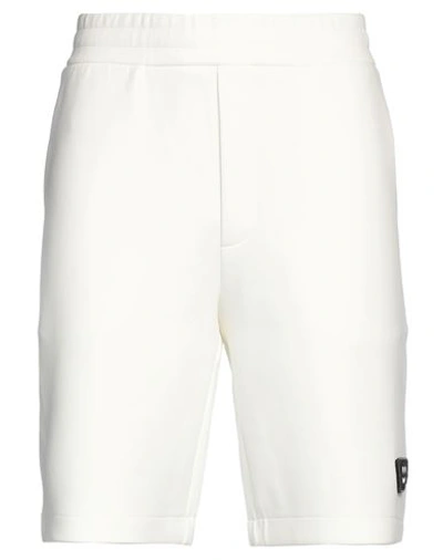 Shop Emporio Armani Man Shorts & Bermuda Shorts White Size M Cotton, Polyester, Elastane