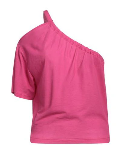 Shop Iro Woman Top Fuchsia Size Xs Cotton In Pink