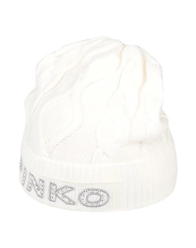 Shop Pinko Woman Hat White Size Onesize Viscose, Polyester, Polyamide, Wool, Aluminum