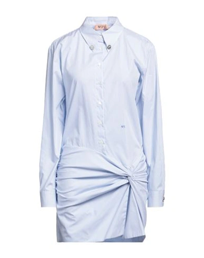 Shop N°21 Woman Mini Dress Light Blue Size 4 Cotton