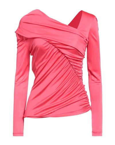 Shop Boutique Moschino Woman T-shirt Fuchsia Size 6 Acetate, Polyamide In Pink