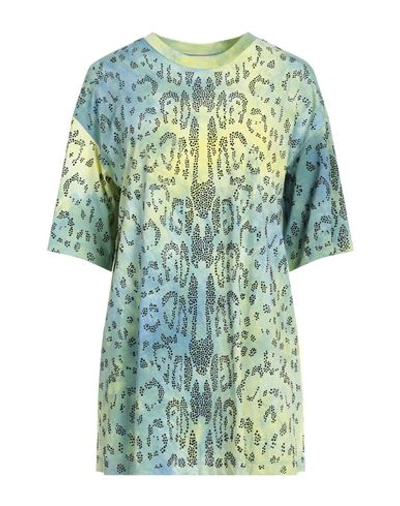 Shop Roberto Cavalli Woman T-shirt Light Green Size L Cotton