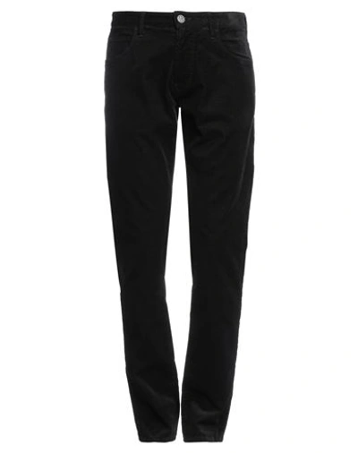 Shop Giorgio Armani Man Pants Black Size 32w-32l Cotton, Modal, Elastane