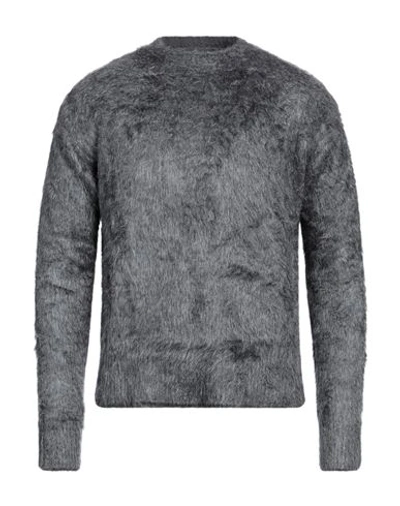 Shop Jil Sander Man Sweater Lead Size 40 Silk In Grey