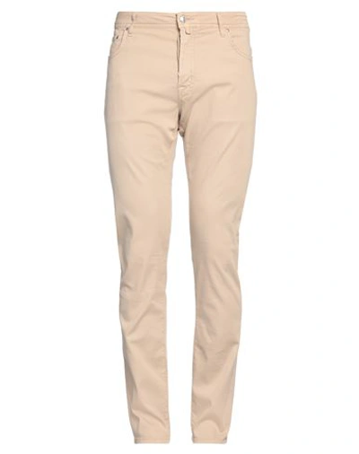 Shop Jacob Cohёn Man Pants Light Brown Size 35 Cotton, Lyocell, Elastane In Beige