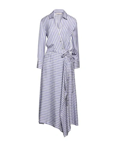 Shop Agnona Woman Midi Dress Purple Size 12 Silk