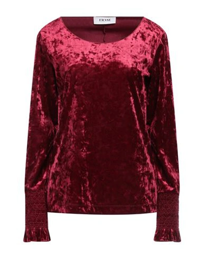 Shop Frase Francesca Severi Woman Top Garnet Size 10 Polyester, Elastane In Red