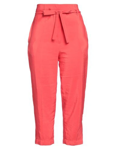 TELA TELA WOMAN PANTS RED SIZE 6 VISCOSE, POLYESTER 