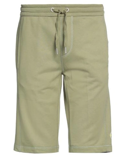 Shop Calvin Klein Jeans Est.1978 Calvin Klein Jeans Man Shorts & Bermuda Shorts Sage Green Size Xl Cotton, Elastane