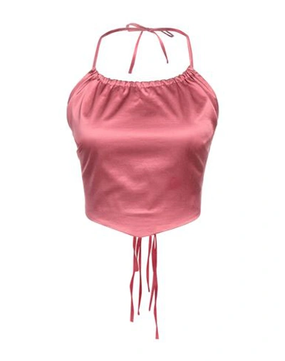 Shop Jijil Woman Top Pink Size 4 Cotton, Silk, Elastane