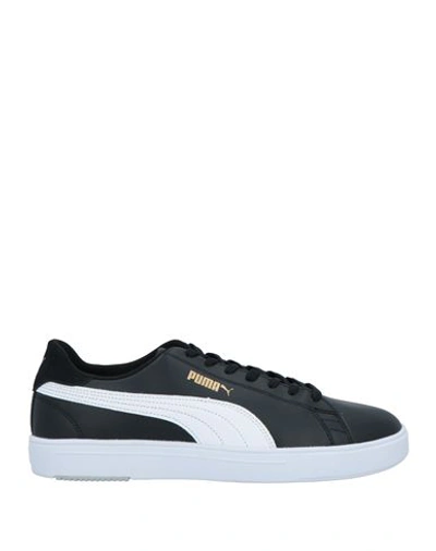 Shop Puma Man Sneakers Black Size 8 Soft Leather, Textile Fibers