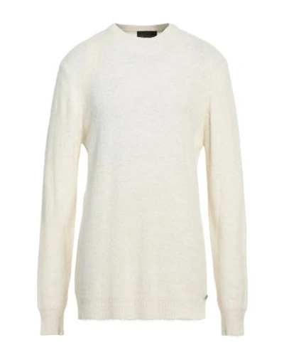 Shop Bl.11  Block Eleven Bl.11 Block Eleven Man Sweater Ivory Size Xxl Acrylic, Polyamide, Wool, Viscose In White