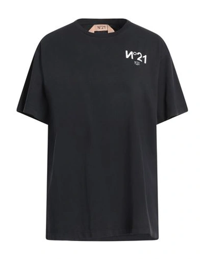 Shop N°21 Woman T-shirt Black Size 4 Cotton