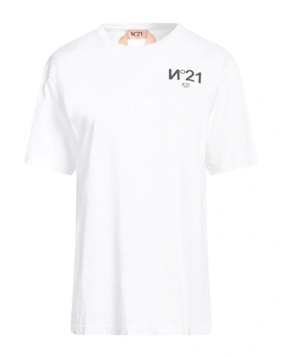 Shop N°21 Woman T-shirt White Size 8 Cotton