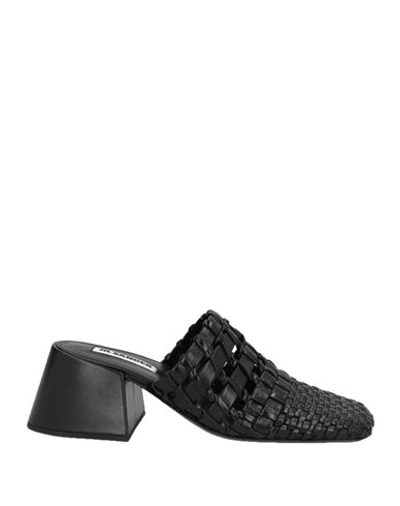 Jil Sander Woman Mules & Clogs Black Size 7 Soft Leather In Black