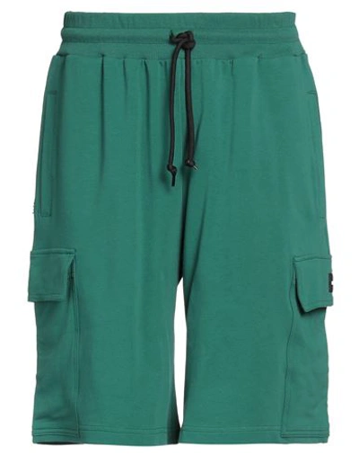Shop Shoe® Shoe Man Shorts & Bermuda Shorts Green Size Xxl Cotton, Elastane