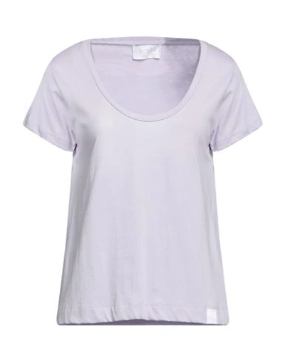 Shop Daniele Fiesoli Woman T-shirt Lilac Size 3 Cotton In Purple
