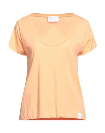 Shop Daniele Fiesoli Woman T-shirt Apricot Size 1 Cotton In Orange