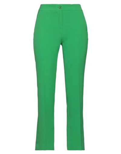 All 19.19 Woman Pants Green Size 10 Polyester, Elastane In Green
