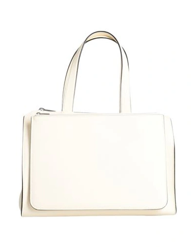 Shop Valextra Woman Handbag Ivory Size - Calfskin In White