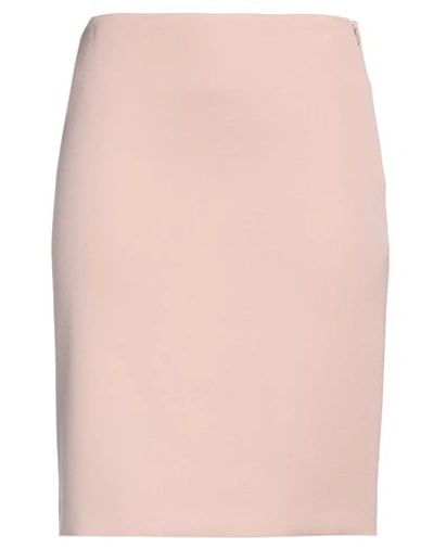 Shop Giorgio Armani Woman Mini Skirt Blush Size 10 Virgin Wool, Elastane In Pink
