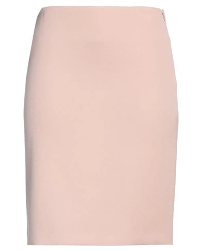 Giorgio Armani Woman Mini Skirt Blush Size 6 Virgin Wool, Elastane In Pink