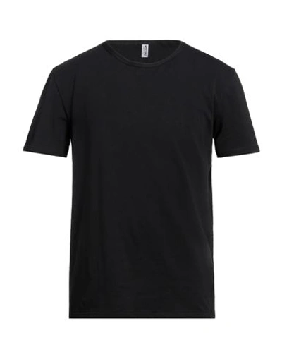 Shop Moschino Man Undershirt Black Size Xxl Cotton, Elastane