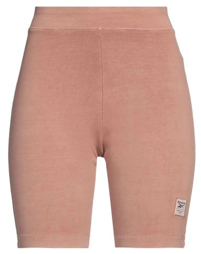 Shop Reebok Woman Leggings Blush Size Xl Cotton, Elastane In Pink