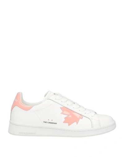 Shop Dsquared2 Woman Sneakers White Size 7 Calfskin