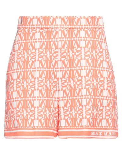 Shop Max Mara Woman Shorts & Bermuda Shorts Salmon Pink Size 8 Cotton, Polyamide