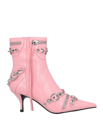 Jeffrey Campbell Woman Ankle Boots Pink Size 10 Soft Leather In Pink