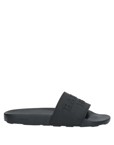 Shop Bally Man Sandals Black Size 9 Rubber