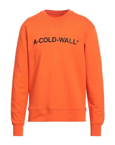 Shop A-cold-wall* Man Sweatshirt Orange Size M Cotton