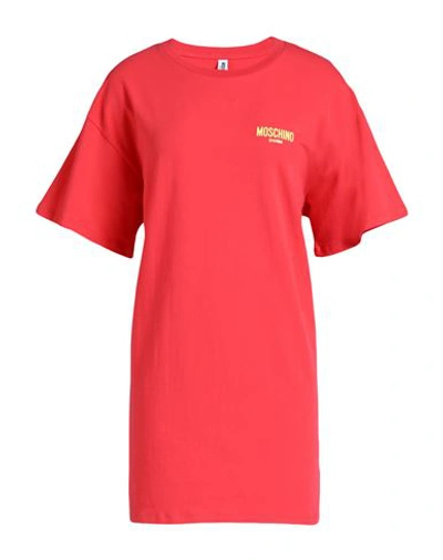 Shop Moschino Woman Cover-up Coral Size Xs Cotton, Elastane In Red