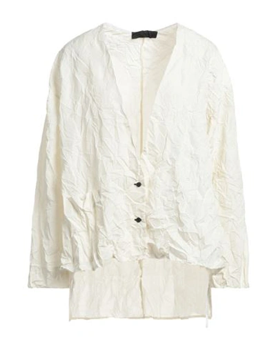 Shop Maria Calderara Woman Shirt Ivory Size 0 Polyester In White