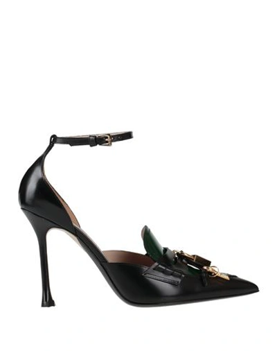 N°21 Woman Loafers Black Size 10 Calfskin In Black