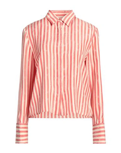 Shop Agnona Woman Shirt Salmon Pink Size 12 Silk