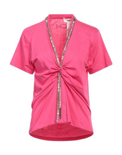 Shop Circus Hotel Woman T-shirt Fuchsia Size M Cotton In Pink