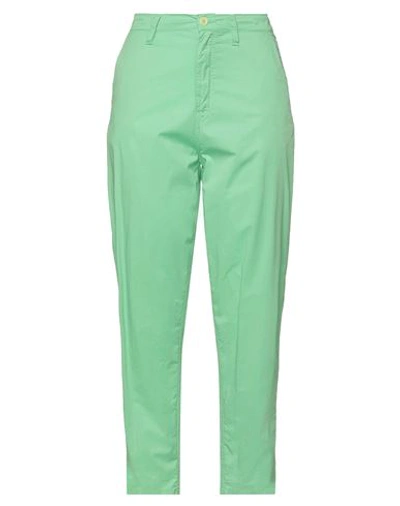 Shop Haikure Woman Pants Light Green Size 31 Cotton, Elastane