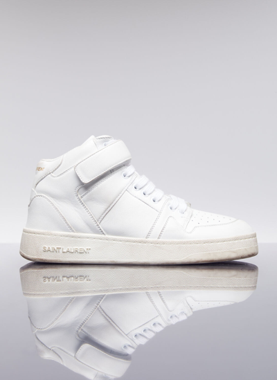 Shop Saint Laurent Jefferson High Top Sneakers In White