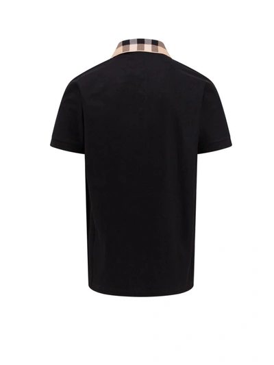 Shop Burberry Polo Shirt In Black