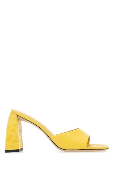 Shop By Far Sandals In Yellow