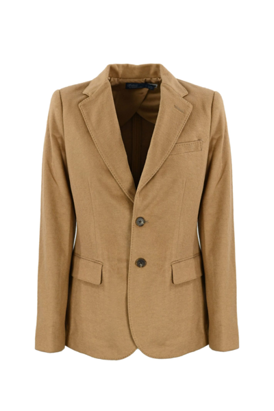 Shop Polo Ralph Lauren Single-breasted Jacket In Camel