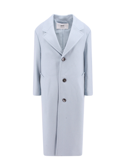 Ami Alexandre Mattiussi Ami Paris Single-breasted Coat In Blue