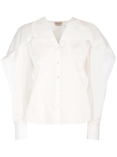 Shop Alexander Mcqueen Popeline Shirt In White