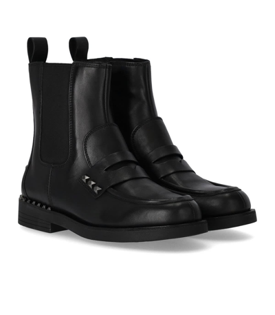 Ash Wings Studs Black Chelsea Boot In Black